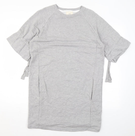 NEXT Womens Green Cotton T-Shirt Dress Size 12 Round Neck Pullover