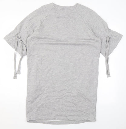 NEXT Womens Green Cotton T-Shirt Dress Size 12 Round Neck Pullover