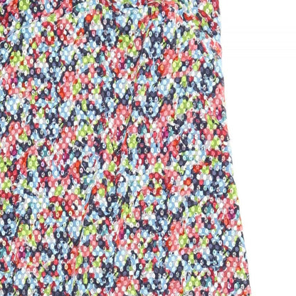 Marks and Spencer Womens Multicoloured Polyester Ball Gown Size 22 V-Neck Zip