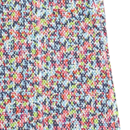 Marks and Spencer Womens Multicoloured Polyester Ball Gown Size 22 V-Neck Zip