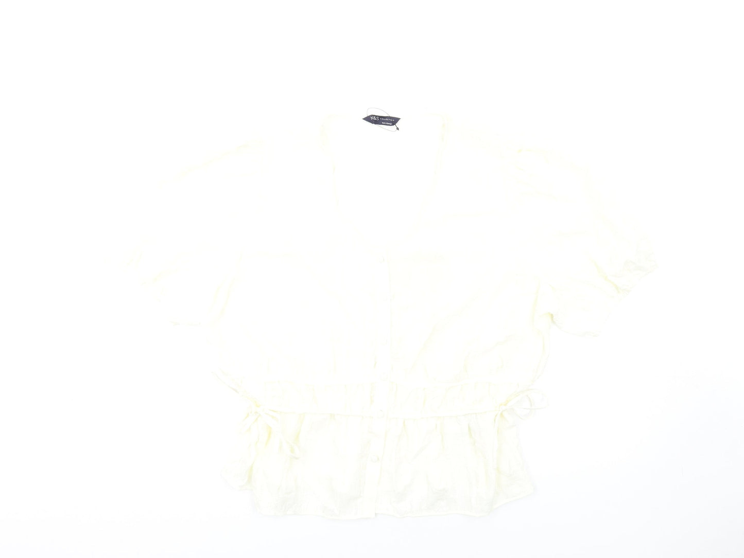 Womens UK Size 20 Marks and Spencer Ivory Basic T-Shirt