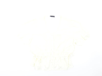 Womens UK Size 20 Marks and Spencer Ivory Basic T-Shirt