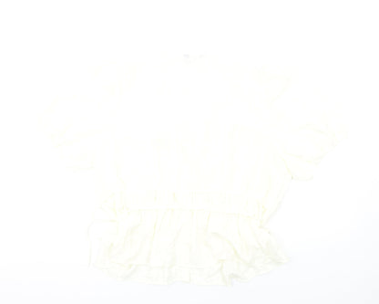 Womens UK Size 20 Marks and Spencer Ivory Basic T-Shirt