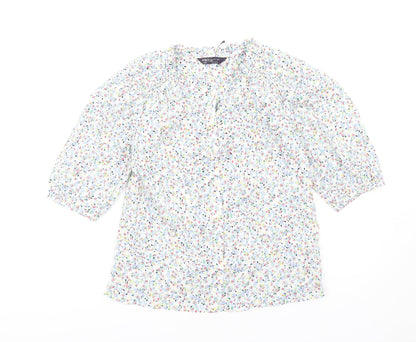 Womens UK Size 6 Marks and Spencer Multicoloured Basic T-Shirt