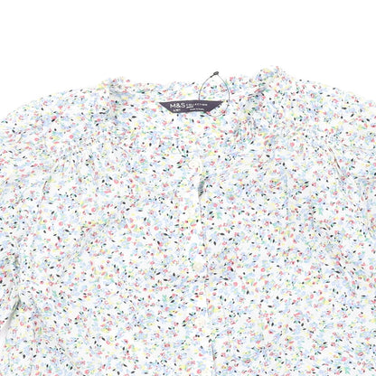 Womens UK Size 6 Marks and Spencer Multicoloured Basic T-Shirt