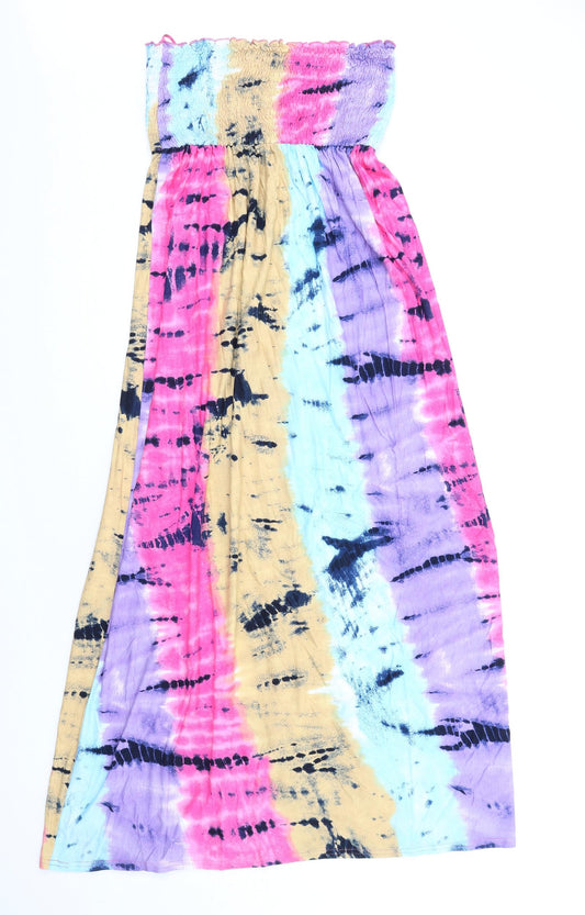 NEXT Womens Multicoloured Tie Dye Viscose A-Line Size 14 Square Neck Pullover