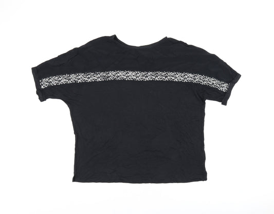 Womens UK Size 10 NEXT Black Basic T-Shirt