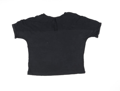 Womens UK Size 10 NEXT Black Basic T-Shirt