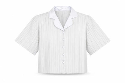 Loungeable Womens Silver Polyester Basic Button-Up Size 12 Collared