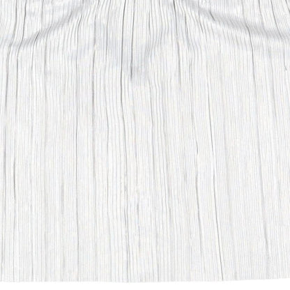 Loungeable Womens Silver Polyester Basic Button-Up Size 12 Collared
