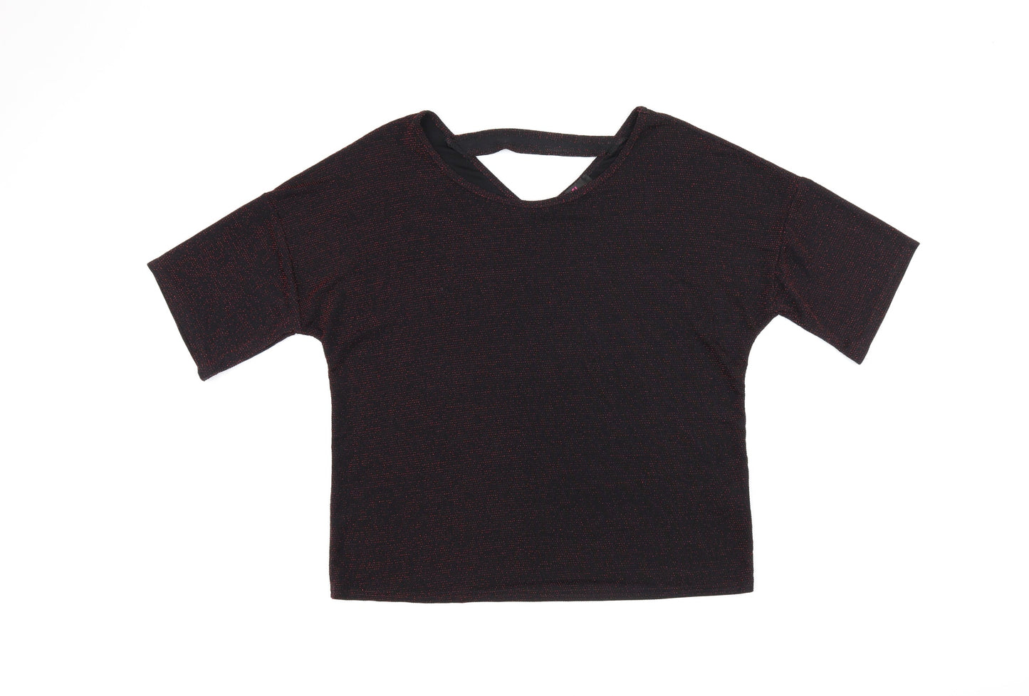 Womens UK Size 16 Simon Jeffrey Black Basic T-Shirt
