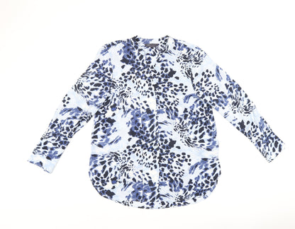 Womens UK Size 10 Marks and Spencer Blue Basic Button-Up