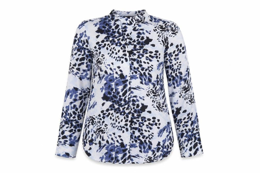 Womens UK Size 10 Marks and Spencer Blue Basic Button-Up