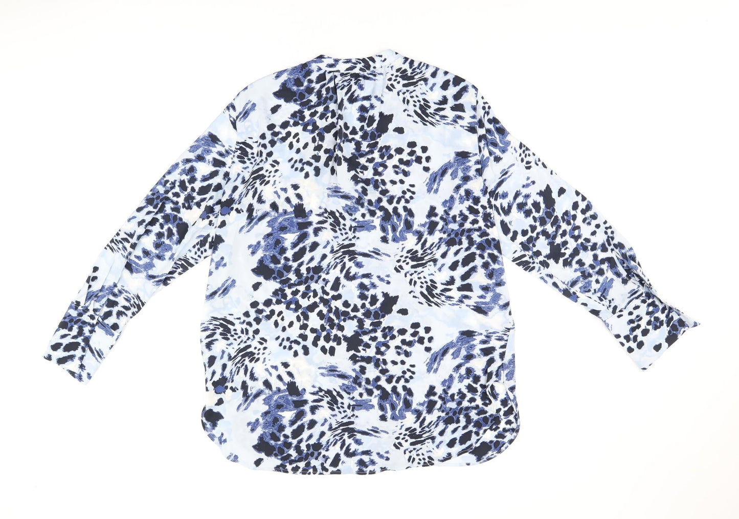 Womens UK Size 10 Marks and Spencer Blue Basic Button-Up