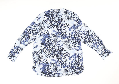 Womens UK Size 10 Marks and Spencer Blue Basic Button-Up