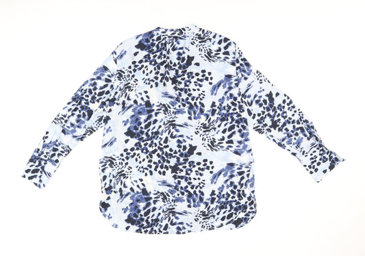 Womens UK Size 10 Marks and Spencer Blue Basic Button-Up