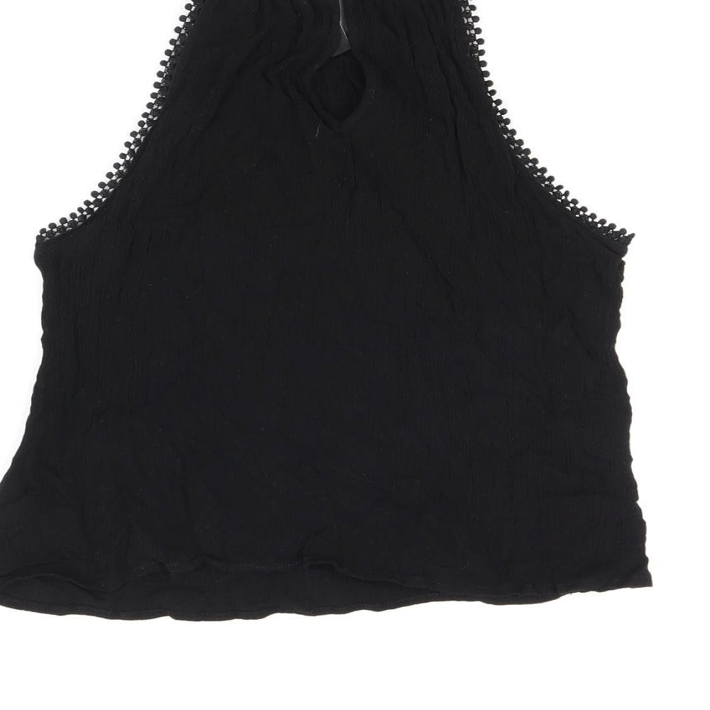 Womens UK Size 8 H&M Black Basic T-Shirt