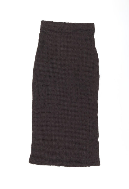 Marks and Spencer Womens Brown Polyester Maxi Skirt Size 10