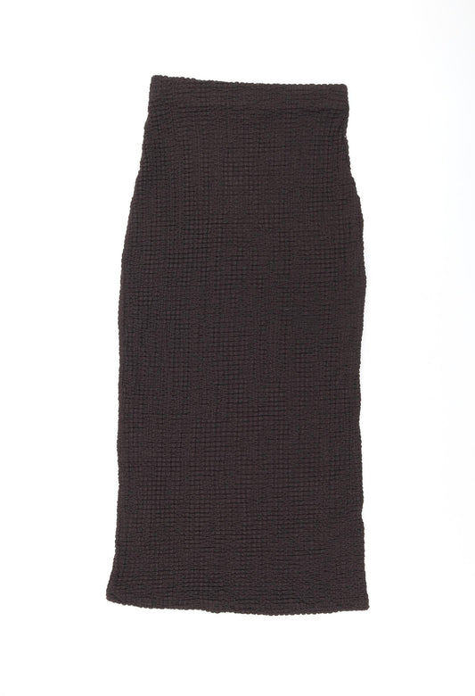 Marks and Spencer Womens Brown Polyester Maxi Skirt Size 10