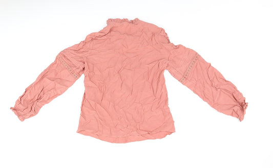 Womens UK Size 8 Per Una Pink Basic Blouse