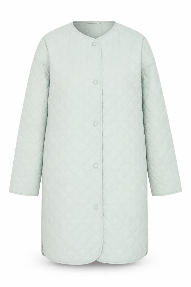 Marks & Spencer Womens Green Overcoat Coat Size 14 Snap