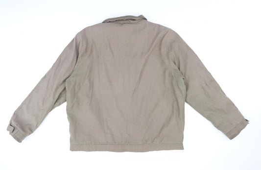 Atlantic Bay Mens Brown Jacket Coat Size XL Zip