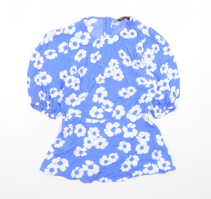 Womens UK Size 6 Marks and Spencer Blue Basic Blouse