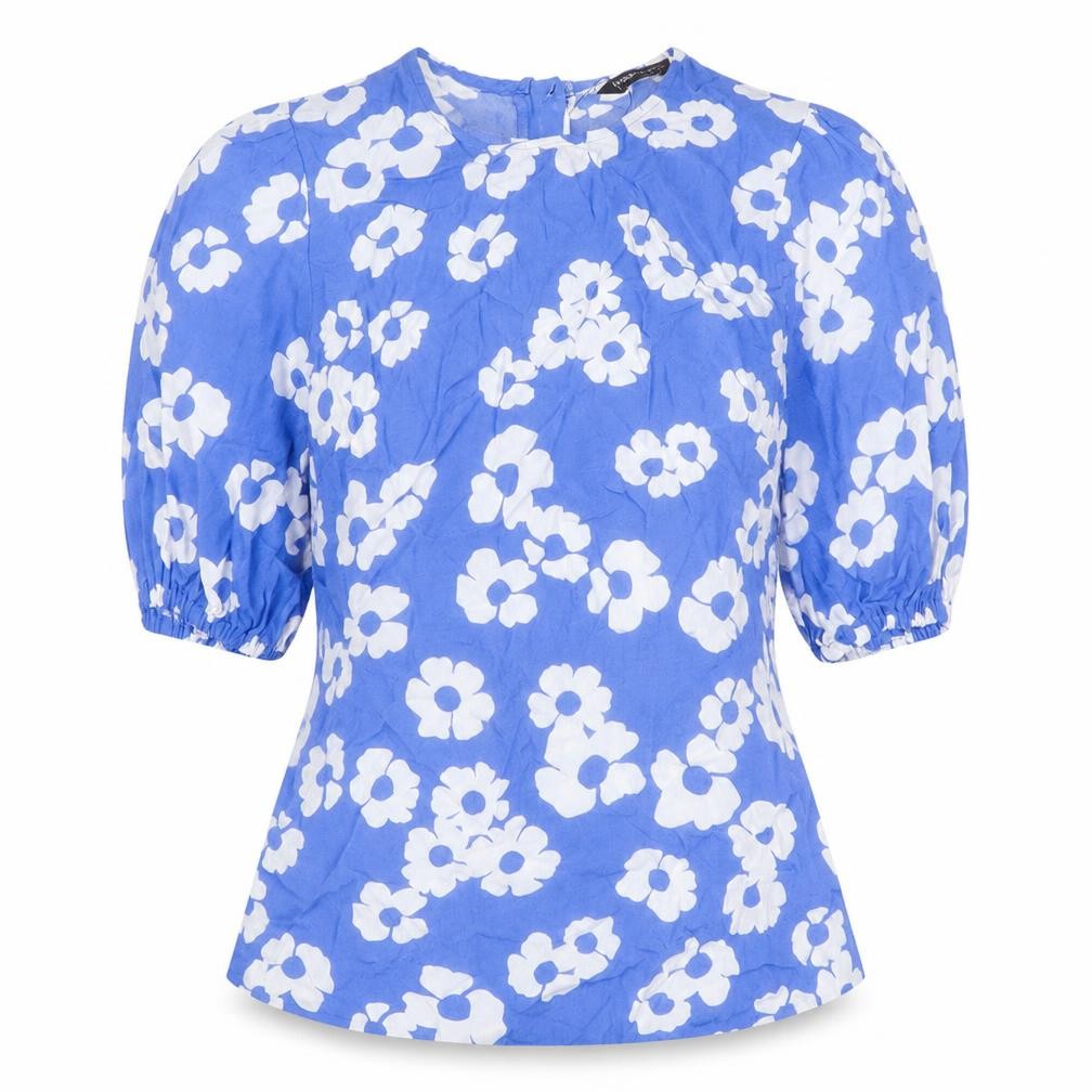 Womens UK Size 6 Marks and Spencer Blue Basic Blouse