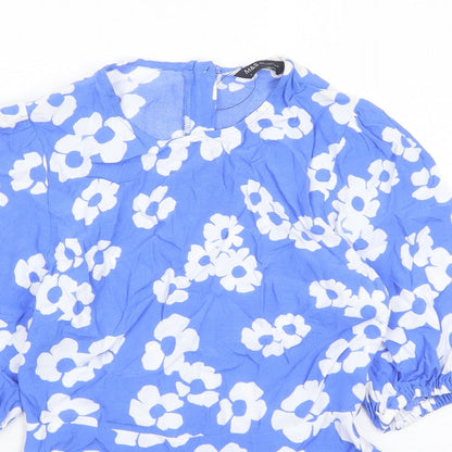 Womens UK Size 6 Marks and Spencer Blue Basic Blouse