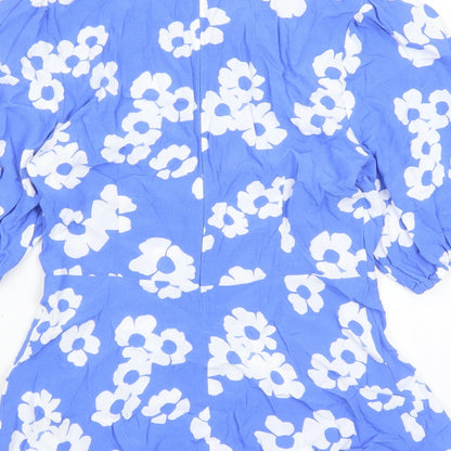 Womens UK Size 6 Marks and Spencer Blue Basic Blouse