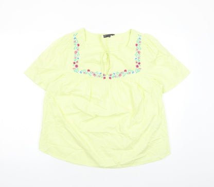 Womens UK Size 12 Marks and Spencer Yellow Basic Blouse