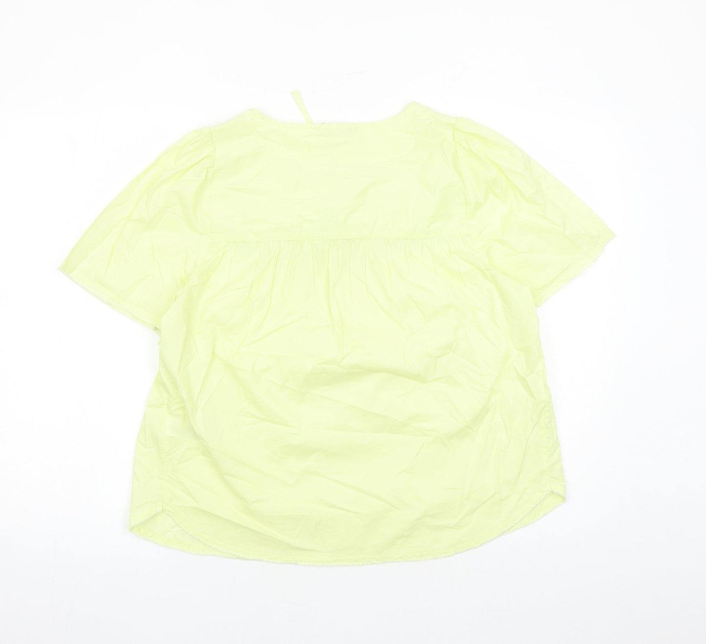 Womens UK Size 12 Marks and Spencer Yellow Basic Blouse