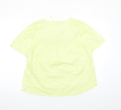 Womens UK Size 12 Marks and Spencer Yellow Basic Blouse