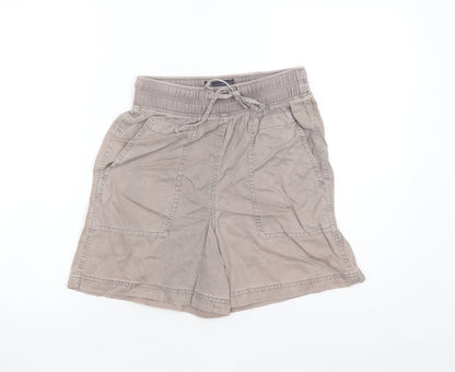 Marks and Spencer Womens Brown Lyocell Skimmer Shorts Size 6 L6 in Regular Drawstring - Elasticated Waist Pockets