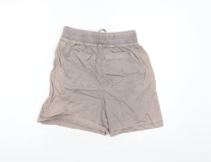 Marks and Spencer Womens Brown Lyocell Skimmer Shorts Size 6 L6 in Regular Drawstring - Elasticated Waist Pockets