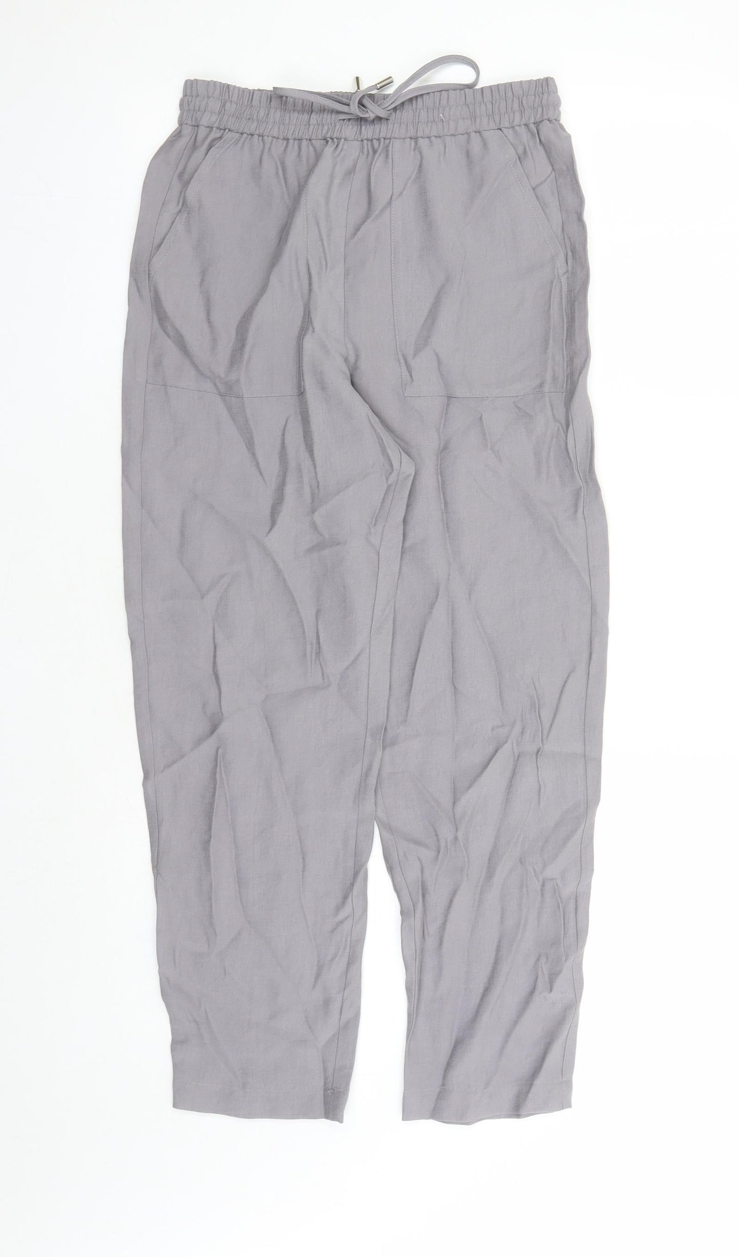 Womens UK Size 8 Marks and Spencer Regular Fit Capri Grey Trousers