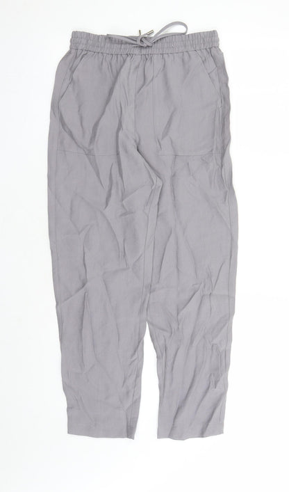 Womens UK Size 8 Marks and Spencer Regular Fit Capri Grey Trousers