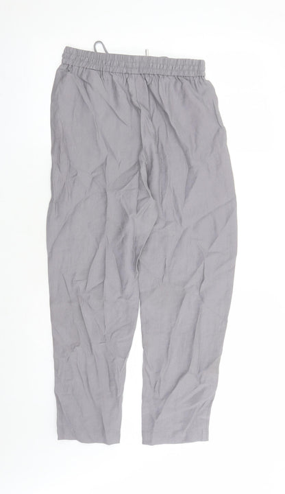 Womens UK Size 8 Marks and Spencer Regular Fit Capri Grey Trousers