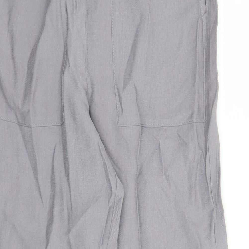 Womens UK Size 8 Marks and Spencer Regular Fit Capri Grey Trousers