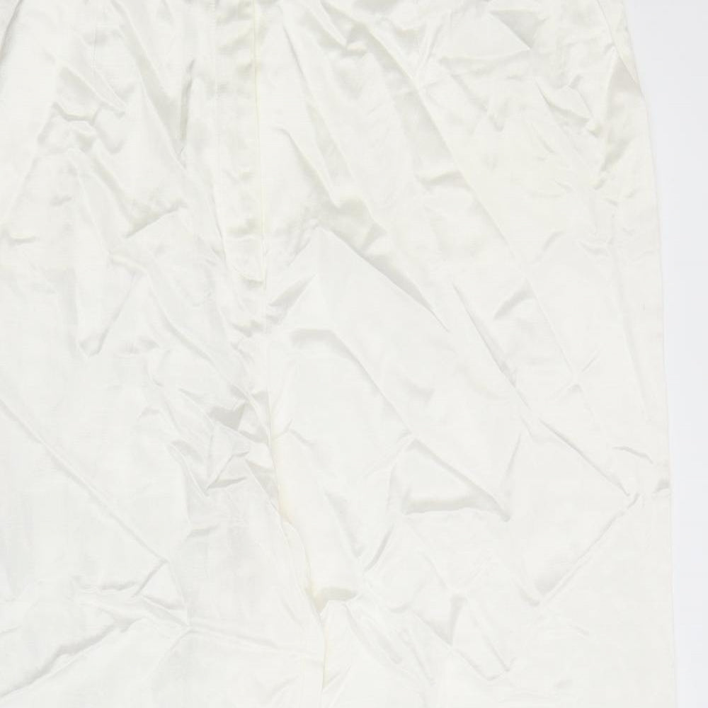 Womens UK Size 24 Marks and Spencer Regular Fit Dress Pants White Trousers