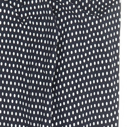 Womens UK Size 6 Marks and Spencer Regular Fit Carrot Blue Trousers