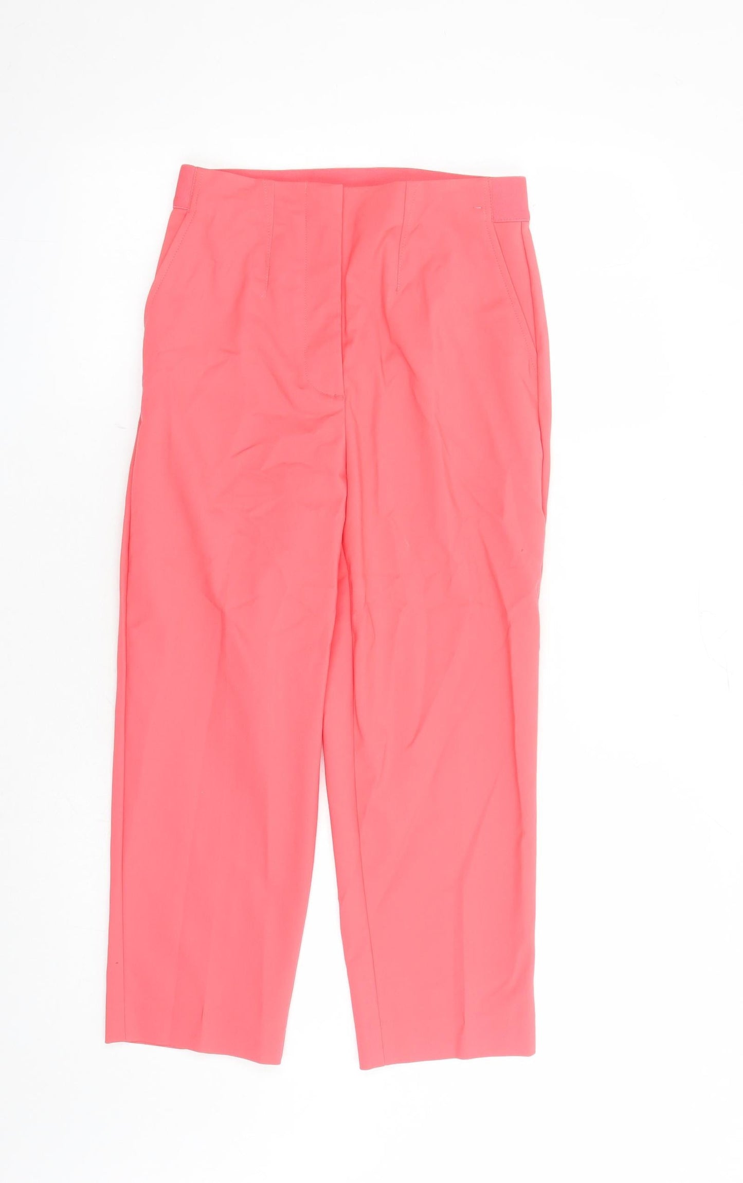 Womens UK Size 8 Marks and Spencer Regular Fit Capri Pink Trousers