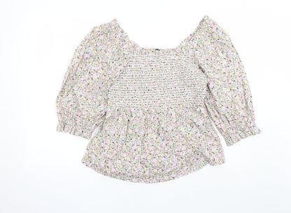 Womens UK Size 6 Marks and Spencer Multicoloured Basic Blouse