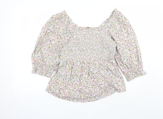 Womens UK Size 6 Marks and Spencer Multicoloured Basic Blouse
