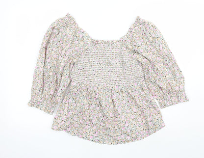 Womens UK Size 6 Marks and Spencer Multicoloured Basic Blouse