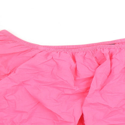 Womens UK Size 18 Marks and Spencer Pink Cropped Blouse
