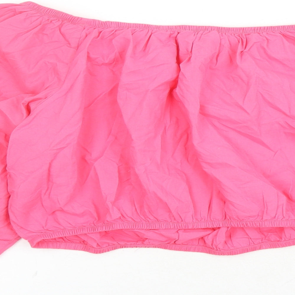 Womens UK Size 18 Marks and Spencer Pink Cropped Blouse
