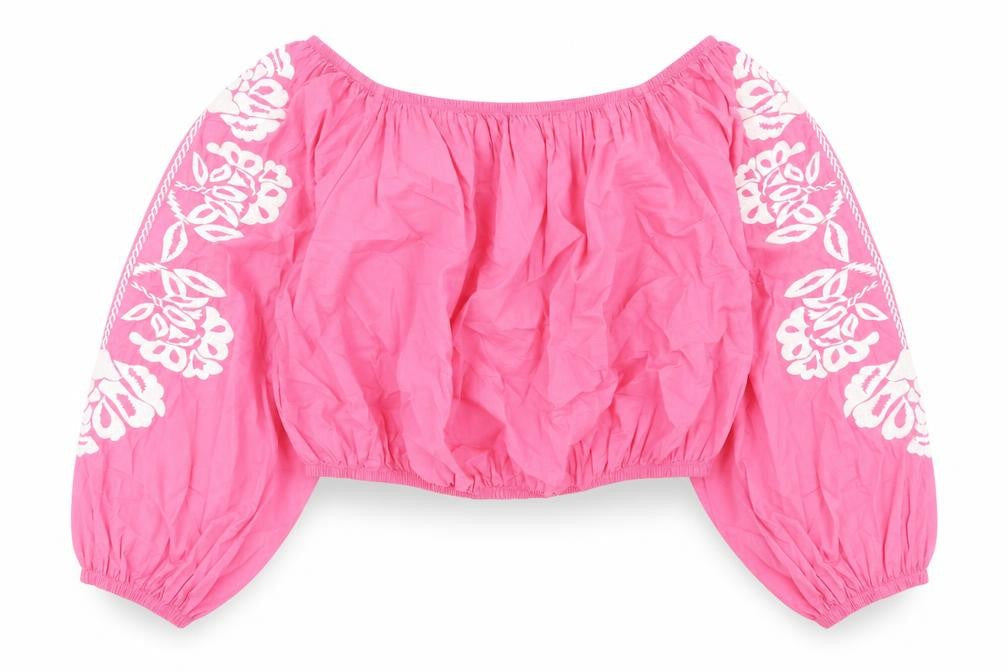 Womens UK Size 20 Marks and Spencer Pink Cropped Blouse