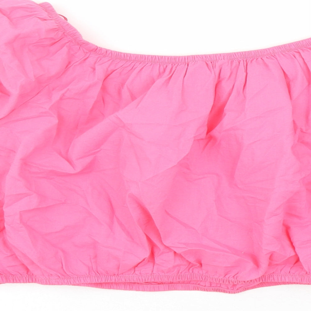 Womens UK Size 20 Marks and Spencer Pink Cropped Blouse