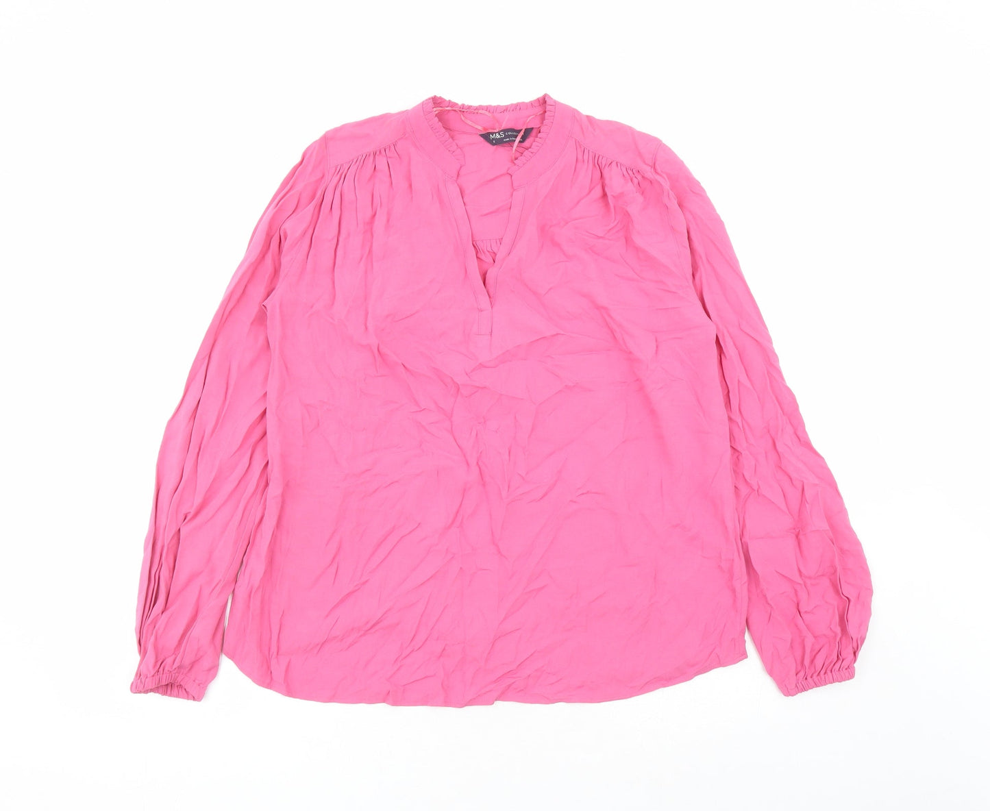 Womens UK Size 6 Marks and Spencer Pink Basic Blouse